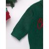 imageIDOPIP Toddler Baby Girls Christmas Outfit Boho Embroidery Sweater Top Crewneck Knit Pullover Sweatshirt Fall Winter ClothesGreen
