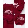 imageIDOPIP Toddler Baby Girls Christmas Outfit Boho Embroidery Sweater Top Crewneck Knit Pullover Sweatshirt Fall Winter ClothesWine Red