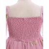 imageIDOPIP Toddler Baby Girls Dresses Long Puff Sleeve Pageant Mesh Tutu Dress Infant Wedding Baptism Photo Shoot Tulle DressDusty Pink Floral