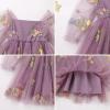 imageIDOPIP Toddler Baby Girls Dresses Long Puff Sleeve Pageant Mesh Tutu Dress Infant Wedding Baptism Photo Shoot Tulle DressDusty Purple