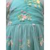 imageIDOPIP Toddler Baby Girls Dresses Long Puff Sleeve Pageant Mesh Tutu Dress Infant Wedding Baptism Photo Shoot Tulle DressGreen Floral
