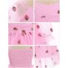 imageIDOPIP Toddler Baby Girls Dresses Long Puff Sleeve Pageant Mesh Tutu Dress Infant Wedding Baptism Photo Shoot Tulle DressPink Berry