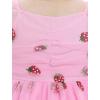 imageIDOPIP Toddler Baby Girls Dresses Long Puff Sleeve Pageant Mesh Tutu Dress Infant Wedding Baptism Photo Shoot Tulle DressPink Berry