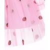 imageIDOPIP Toddler Baby Girls Dresses Long Puff Sleeve Pageant Mesh Tutu Dress Infant Wedding Baptism Photo Shoot Tulle DressPink Berry