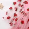 imageIDOPIP Toddler Baby Girls Dresses Long Puff Sleeve Pageant Mesh Tutu Dress Infant Wedding Baptism Photo Shoot Tulle DressPink Strawberry