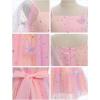 imageIDOPIP Toddler Baby Girls Dresses Long Puff Sleeve Pageant Mesh Tutu Dress Infant Wedding Baptism Photo Shoot Tulle DressRainbow Pink  Stars