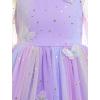 imageIDOPIP Toddler Baby Girls Dresses Long Puff Sleeve Pageant Mesh Tutu Dress Infant Wedding Baptism Photo Shoot Tulle DressRainbow Purple