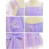 imageIDOPIP Toddler Baby Girls Dresses Long Puff Sleeve Pageant Mesh Tutu Dress Infant Wedding Baptism Photo Shoot Tulle DressRainbow Purple