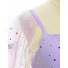 imageIDOPIP Toddler Baby Girls Dresses Long Puff Sleeve Pageant Mesh Tutu Dress Infant Wedding Baptism Photo Shoot Tulle DressRainbow Purple