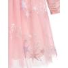 imageIDOPIP Toddler Baby Girls Embroidery Velvet Tutu Dress with Headband Outfit Long Sleeve Fall Princess Birthday Party DressesPink