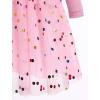 imageIDOPIP Toddler Baby Girls Embroidery Velvet Tutu Dress with Headband Outfit Long Sleeve Fall Princess Birthday Party DressesPink Polka Dots