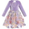 imageIDOPIP Toddler Baby Girls Embroidery Velvet Tutu Dress with Headband Outfit Long Sleeve Fall Princess Birthday Party DressesPurple
