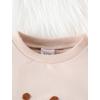 imageIDOPIP Toddler Baby Girls First Birthday Outfit Boho Embroidery One Sweater Top Knit Pullover Sweatshirt Fall Winter ClothesApricot