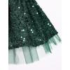 imageIDOPIP Toddler Baby Girls Sequin Velvet Tutu Dress Bowknot Princess Christmas Birthday Party Dresses Fall Winter ClothesGreen