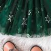 imageIDOPIP Toddler Baby Girls Velvet Tutu Dress Smocked Snowflake Christmas Princess Birthday Party Dress Fall Winter ClothesGreen