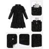imageIDOPIP Toddler Baby Girls Velvet Tutu Dress Sparkle Sequin Christmas Dresses Ruffle Kid Princess Birthday Party Dress ClothesBlack