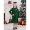 imageIDOPIP Toddler Baby Girls Velvet Tutu Dress Sparkle Sequin Christmas Dresses Ruffle Kid Princess Birthday Party Dress ClothesGreen