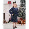 imageIDOPIP Toddler Baby Girls Velvet Tutu Dress Sparkle Sequin Christmas Dresses Ruffle Kid Princess Birthday Party Dress ClothesNavy Blue