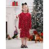imageIDOPIP Toddler Baby Girls Velvet Tutu Dress Sparkle Sequin Christmas Dresses Ruffle Kid Princess Birthday Party Dress ClothesRed