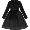imageIDOPIP Toddler Baby Girls Velvet Tutu Dress Tulle Long Sleeve Christmas Birthday Party Wedding Dresses Fall Winter ClothesBlack