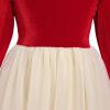 imageIDOPIP Toddler Baby Girls Velvet Tutu Dress Tulle Long Sleeve Christmas Birthday Party Wedding Dresses Fall Winter ClothesRed  Beige