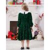 imageIDOPIP Toddler Girls Sparkle Sequins Velvet Dress Princess Birthday Party Christmas Dresses Winter Long Sleeve Glitters DressGreen