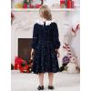 imageIDOPIP Toddler Girls Sparkle Sequins Velvet Dress Princess Birthday Party Christmas Dresses Winter Long Sleeve Glitters DressNavy Blue