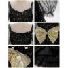 imageIDOPIP Toddler Girls Sparkly Dresses Sequin Bowknot Pageant Birthday Party Dress Glitter Mesh Long Sleeve Fall Dress ClothesBlack