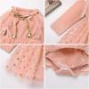 imageIDOPIP Toddler Girls Velvet Romper Dress with Cloak Cape Outfit Princess Star Glitters Tulle Dress Cute Christmas Party GownPink