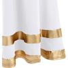 imageLittle Big Girls Metallic Gold Praise Dance Dress with Sequins Waistband Bell Long Sleeve Liturgical Worship Church Dress Loose Fit Full Length Maxi Swing Gown Tunic Circle Skirt Dancewear White 78Y