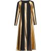 imageMetallic Gold Praise Dance Dresses for Girls Kids Liturgical Lyrical Color Block Worship Dress Loose Fit Full Length Swing Gown Ruffle Tunic Circle Skirt Christian Church Ballet Dancewear Black 34Y