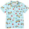 imageIDOPIP Back to School Shirts for Boys First Day of School TShirt Toddler Kids Short Sleeve Print Summer Casual Tops ClothesBlue  School Bus