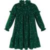 imageIDOPIP Toddler Baby Girls Velvet Tutu Dress Sparkle Sequin Christmas Dresses Ruffle Kid Princess Birthday Party Dress ClothesGreen