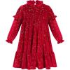 imageIDOPIP Toddler Baby Girls Velvet Tutu Dress Sparkle Sequin Christmas Dresses Ruffle Kid Princess Birthday Party Dress ClothesRed