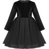 imageIDOPIP Toddler Baby Girls Velvet Tutu Dress Tulle Long Sleeve Christmas Birthday Party Wedding Dresses Fall Winter ClothesBlack