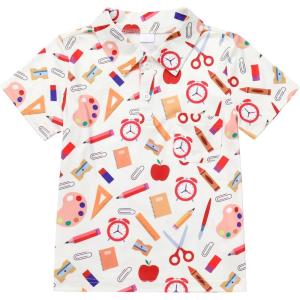 imageIDOPIP Back to School Shirts for Boys First Day of School TShirt Toddler Kids Short Sleeve Print Summer Casual Tops ClothesWhite  Pencil