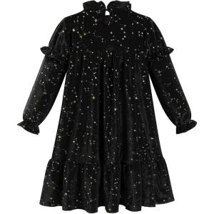 imageIDOPIP Toddler Baby Girls Velvet Tutu Dress Sparkle Sequin Christmas Dresses Ruffle Kid Princess Birthday Party Dress ClothesBlack
