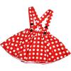 imageIDOPIP Baby Girls 1st Birthday Outfit Romper Polka Dot Dress Suspender Tutu Skirt Headband 3Pcs Clothes Set for Photo ShootBlack  Red