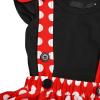 imageIDOPIP Baby Girls 1st Birthday Outfit Romper Polka Dot Dress Suspender Tutu Skirt Headband 3Pcs Clothes Set for Photo ShootBlack  Red