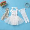 imageIDOPIP Baby Girls 1st Halloween Outfit Pumpkin Ghost Romper Sequin Backless Tulle Bodysuit Dress with Socks  Tights Costume