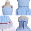 imageIDOPIP Kids Girls Halloween Dress up Costume Princess Birthday Party Tutu Dress with Headwear Accessories for Photo ShootBlue Plaid