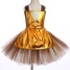 imageIDOPIP Kids Girls Halloween Dress up Costume Princess Birthday Party Tutu Dress with Headwear Accessories for Photo ShootGolden Lion