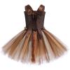 imageIDOPIP Kids Girls Halloween Dress up Costume Princess Birthday Party Tutu Dress with Headwear Accessories for Photo ShootGolden Lion