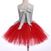 imageIDOPIP Kids Girls Halloween Dress up Costume Princess Birthday Party Tutu Dress with Headwear Accessories for Photo ShootSilver  Red