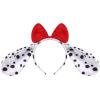 imageIDOPIP Ladybug Dalmatian Birthday Outfit for Baby Girls Romper Polka Dot Tutu Skirt Headband Halloween Fancy Dress up CostumeWhite  Dalmatian Dog