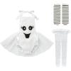 imageIDOPIP Baby Girls 1st Halloween Outfit Pumpkin Ghost Romper Sequin Backless Tulle Bodysuit Dress with Socks  Tights Costume