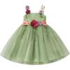 imageIDOPIP Toddler Baby Embroidery Flower Girl Dress for Kids Wedding Pageant Party Prom Gown Communion Birthday Tulle DressesSage Green