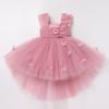 imageToddler Baby Flower Girls Sequins Bowknot High Low Tutu Dress Petal Lace Princess Pageant Wedding Birthday Party Formal Gown