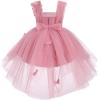 imageToddler Baby Flower Girls Sequins Bowknot High Low Tutu Dress Petal Lace Princess Pageant Wedding Birthday Party Formal Gown