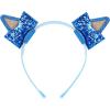 imageIDOPIP Blue Birthday Girl Outfit for Baby Toddler Girls Birthday Shirt Tutu Skirt Dog Ears Sash Cake Smash Photo Shoot 16TBlue Two 3pcs